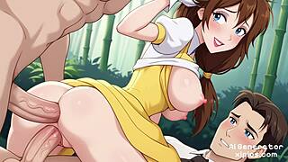 Jane Porter from Tarzan in Disney porn hentai Rule 34 collection of NSFW nude cartoon pictures AI generated