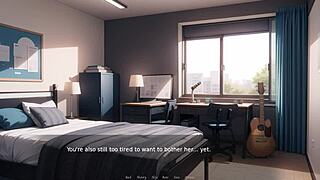 In this game, the neko slut wife gets fucked by big black cock while her husband watches.