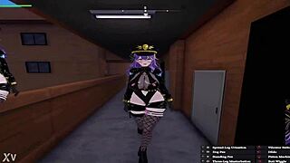 Hentai game 3d secrets of exposure purple hair guard girl masturbating wide 😏