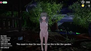 I feel the thrill watching Kusanagi streak nude in college hentai