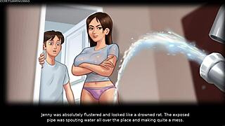 हॉर्नी लड़का सौतेली बहन के बूब्स प्यार करता है!