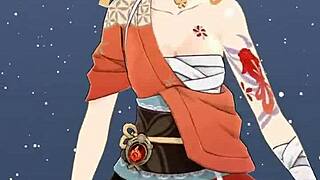 sexy girl animation dance gets wild