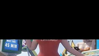 Mercy Lifeguard Cowgirl Animation In Overwatch 3D