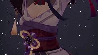 sexy girl animation dance gets wild