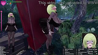 Secrets of exposure goth girl with green hair has sex in park