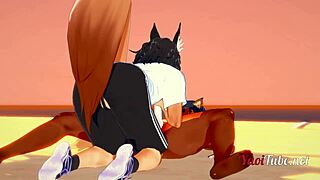 Furry Yiff Yaoi Hentai 3d- 2 Dogs Blowjob In A Beach With Cum In His Mouth - Hard Sex Animation Gay