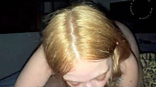 Hot blonde gets spit in face and cum on pussy.