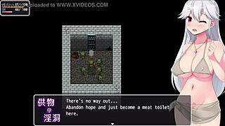 श्राइन मेडेन होल ऑफर करती है! मोन्स्टर्स से भरे नट रूम में गिरकर गैंगबैंग के लिए