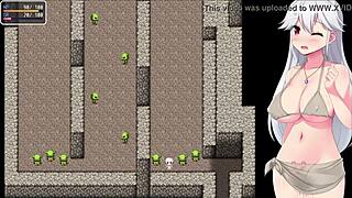 श्राइन मेडेन होल ऑफर करती है! मोन्स्टर्स से भरे नट रूम में गिरकर गैंगबैंग के लिए