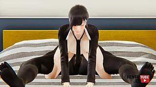 Chainsaw Man Hentai - Kobeni Riding A Dick - Asian Japanese Manga Anime Hentai 3d Porn