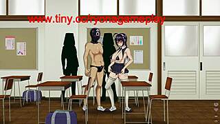 cute girl has sex with a man in college in breeding log 2d hentai game