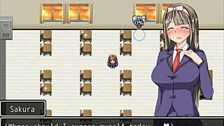 In this hentai, a cute university girl exposes her wet pussy in the gymnasium for exhibition play