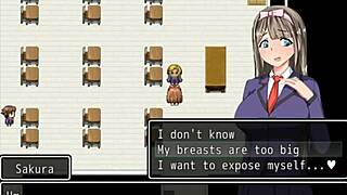 In this hentai, a cute university girl exposes her wet pussy in the gymnasium for exhibition play