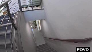 Latina spinner tries out to be a professional walking sex doll with big cock and creampie