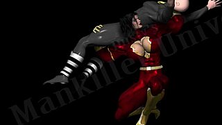 triplet lily makes a threat and shows her big tits