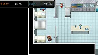 In this hentai, a cute university girl exposes her wet pussy in the gymnasium for exhibition play