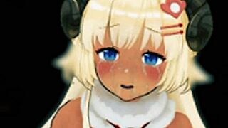 Tsunomaki watame gets fucked hard with bukkake