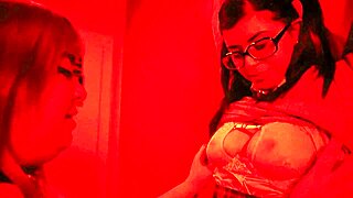 Submissive whore passes final test with client on heels