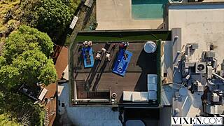 vixen besties kenna james and octavia red share trainer's cock