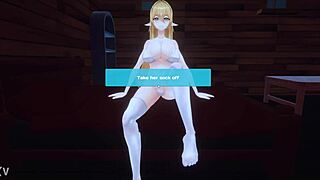 Elf Reveals Her Alluring Charms In Hentai Game Life With Demon Girls