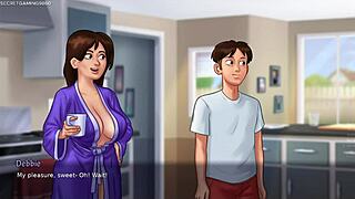 हे, बस्टी मिल्फ स्टेपमॉम डेबी अपने हॉर्नी टेनेंट को मसिव नेचुरल बूब्स से केयर करती?