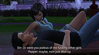 Vlogger films herself getting fucked by her boyfriend in public - sims 4 - 3d animation