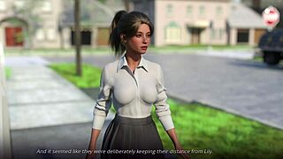 Busty dirty blonde university girl wanders into strange village