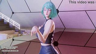 mmd nayeon - abcd doa tamaki hot kpop dance uncensored hentai cosplay