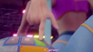 Sombra trains with Brigitte in gym