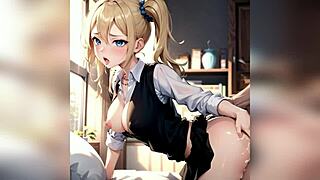 big cock fucks tight wet cunt of hot milf hard in anal, swallow huge dick!