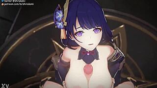 Raiden Shogun performs titjob