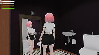 Roxanne's Public Display in Kyonyuu Fantasy, Flashing Outdoors as Student in Hentai