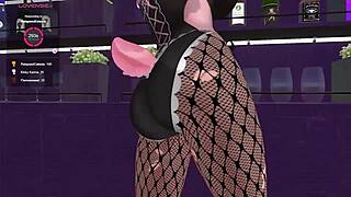 Bunny Girl Bartender Provides Detailed Cock Services in Roleplay Scenario