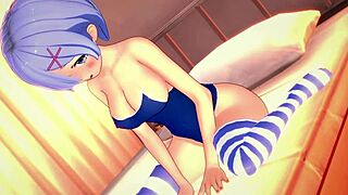 Rem's heart races as she's fucked in the infirmary - Re Zero hentai.