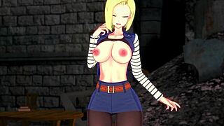 I suck android 18 and fuck her in different positions pov
