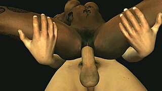 Tattooed Black Girl Standing Firmly in American Dad 3D Parody