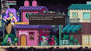 Cuphead-style pixel game with forbidden hex in Flipwitch part 3