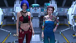 Stranded in space, the crew misses out on a wild threesome adventure.