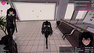 Manaka's Secret Flashing In Mall