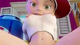 Jessie Feels Pleasure In Andy's Room