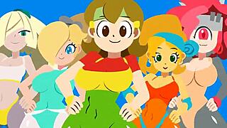 In this animation, a girl with big tits and ass works out at the gym, motivating her yoga session