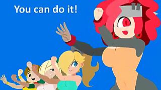 In this animation, a girl with big tits and ass works out at the gym, motivating her yoga session