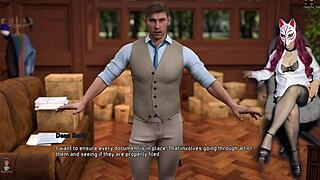 steps of debauchery 65 - deam cums on her panties right in his office