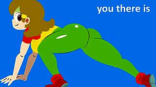 In this animation, a girl with big tits and ass works out at the gym, motivating her yoga session