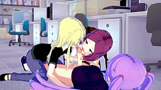 new game threesome futa aoba suzukaze x kou yagami x rin toyama