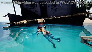 लारा प्राचीन स्टैच्यू एक्टिवेट करती है और बिग लंड से चुदाई होती है 3D हentai में