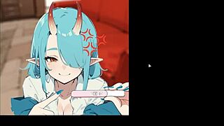 Onimusume yankee hentai game ep 2 making my game girl roommate pregnant with multiple creampie