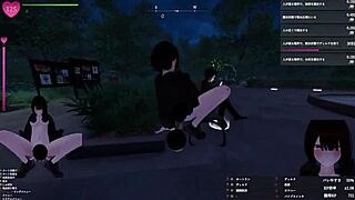 3m tall girl manaka-san exposes secretly in night park