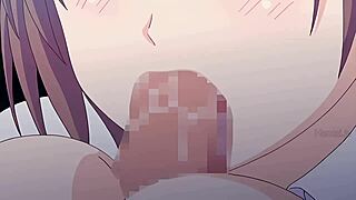 A young woman experiences intense anal pleasure in this hentai animation.