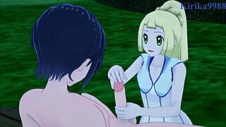 lillie and sabrina natsume are having intense sex in this pokemon hentai